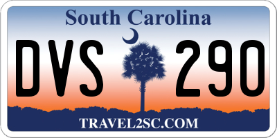 SC license plate DVS290