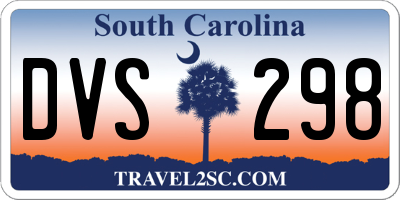 SC license plate DVS298