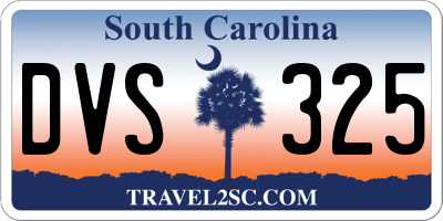SC license plate DVS325