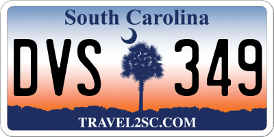 SC license plate DVS349