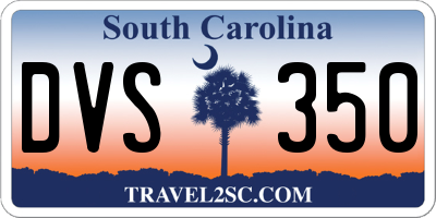 SC license plate DVS350