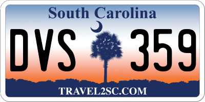 SC license plate DVS359