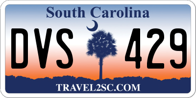 SC license plate DVS429