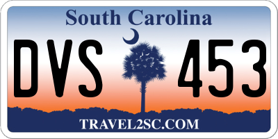 SC license plate DVS453