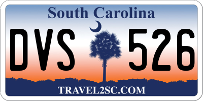 SC license plate DVS526
