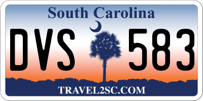 SC license plate DVS583