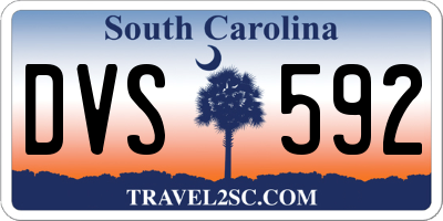 SC license plate DVS592