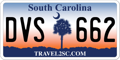 SC license plate DVS662