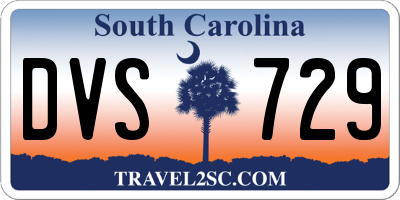 SC license plate DVS729
