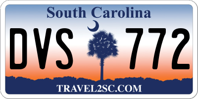 SC license plate DVS772