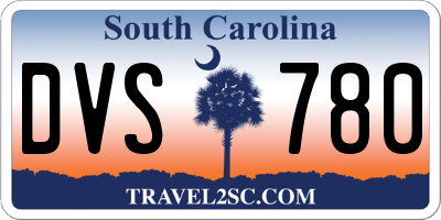 SC license plate DVS780