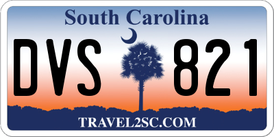 SC license plate DVS821