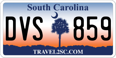 SC license plate DVS859