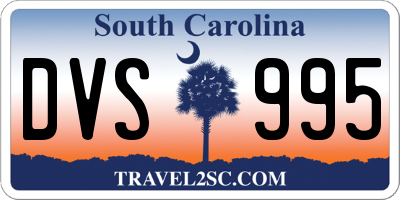SC license plate DVS995