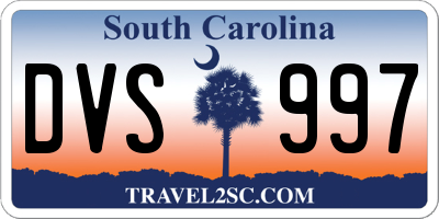 SC license plate DVS997