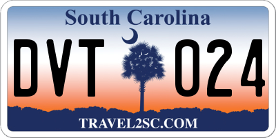 SC license plate DVT024