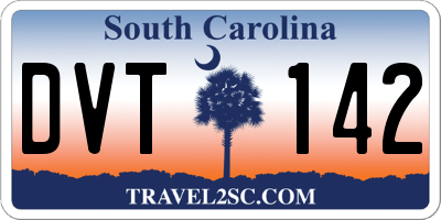 SC license plate DVT142