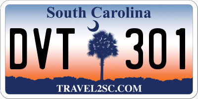 SC license plate DVT301