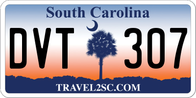 SC license plate DVT307