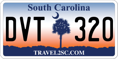 SC license plate DVT320