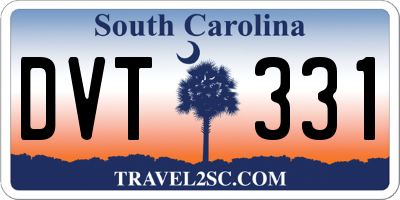 SC license plate DVT331
