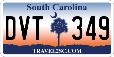 SC license plate DVT349