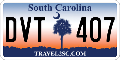 SC license plate DVT407