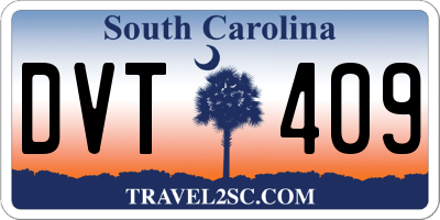 SC license plate DVT409