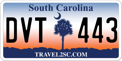 SC license plate DVT443