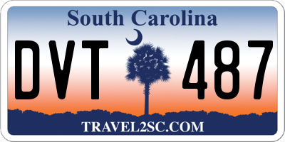 SC license plate DVT487