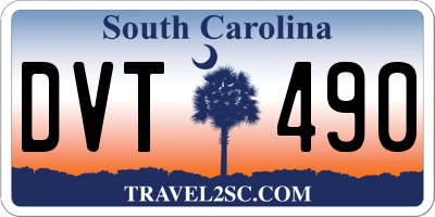 SC license plate DVT490
