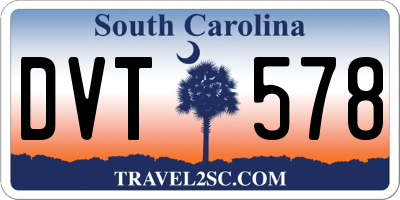 SC license plate DVT578