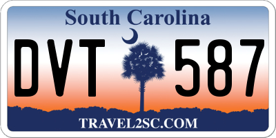 SC license plate DVT587