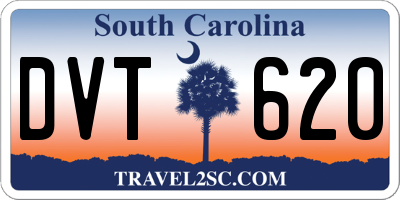 SC license plate DVT620