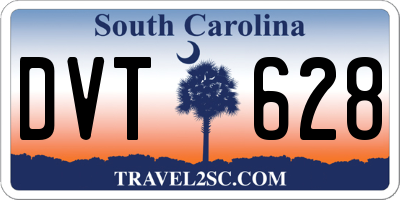 SC license plate DVT628