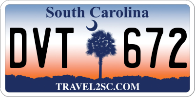 SC license plate DVT672