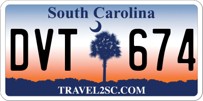 SC license plate DVT674