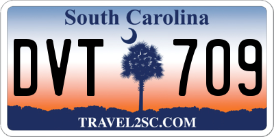 SC license plate DVT709