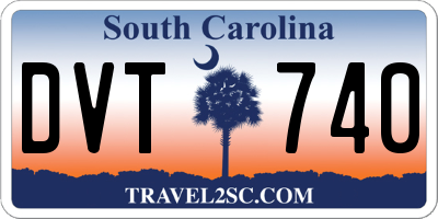 SC license plate DVT740