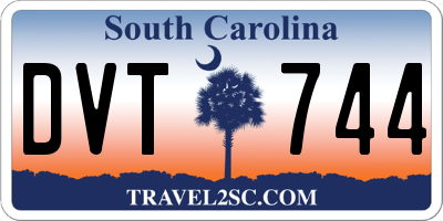 SC license plate DVT744