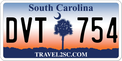 SC license plate DVT754