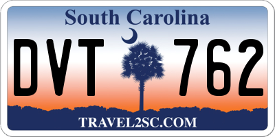 SC license plate DVT762
