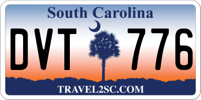 SC license plate DVT776