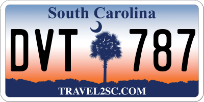 SC license plate DVT787
