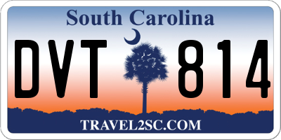 SC license plate DVT814