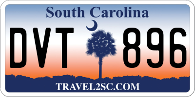 SC license plate DVT896