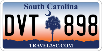 SC license plate DVT898