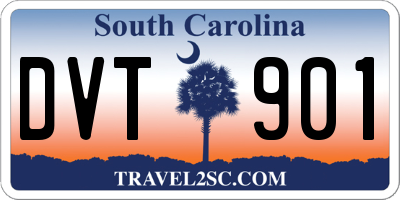 SC license plate DVT901