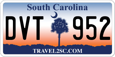SC license plate DVT952