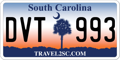 SC license plate DVT993